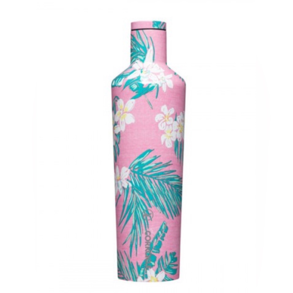 Vineyard Vines & Corkcicle 25 oz Pink Tropical  Canteen Water Beverage Bottle